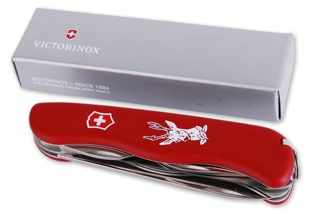 Нож перочинный Victorinox HUNTER (0.8573) 111мм 12функций красный - фото №5