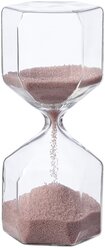 TILLSYN тиллсюн декоративные песочные часы 16 см прозрачное стекло/светло-розовый