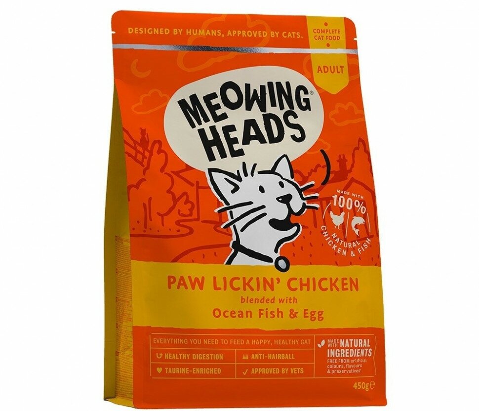 Barking Heads Сухой корм "Куриное наслаждение" с курицей и рисом, для кошек (Paw Lickin’ Chicken), 4 кг*2 шт