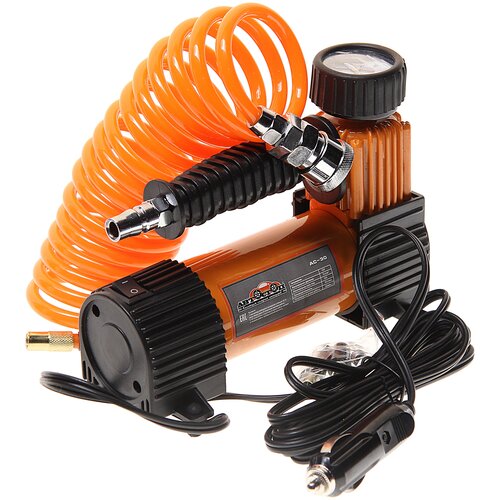 Автомобильный компрессор Автостоп AC-30 30 л/мин  10 атм черный/оранжевый
