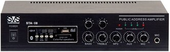 Радиоузел SVS Audiotechnik STA-60 100 В (4, 8, 16 Ом), усилитель мощности 60 Вт, MP3 плеер