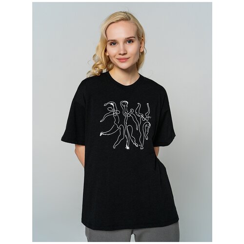 фото Футболка с кор.рукавом твое 78535 размер xs, черный меланж, women