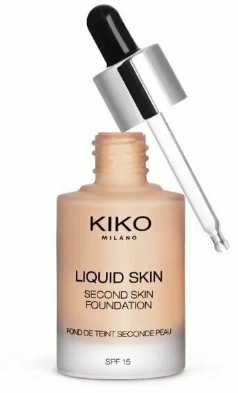 KIKO MILANO Тональная основа с эффектом второй кожи SPF 15 Liquid Skin Second Skin Foundation (20 Neutral)