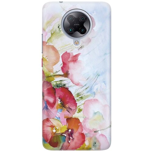 фото Cиликоновый чехол на xiaomi redmi k30 pro / poco f2 pro / сяоми редми к30 про / поко ф2 про с принтом "акварельные цветы" gosso
