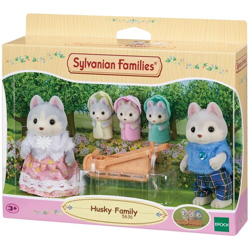 Sylvanian Families 5636 Набор Семья Хаски, 5 фигурок sylvanian families игровой набор близнецы хаски 5638