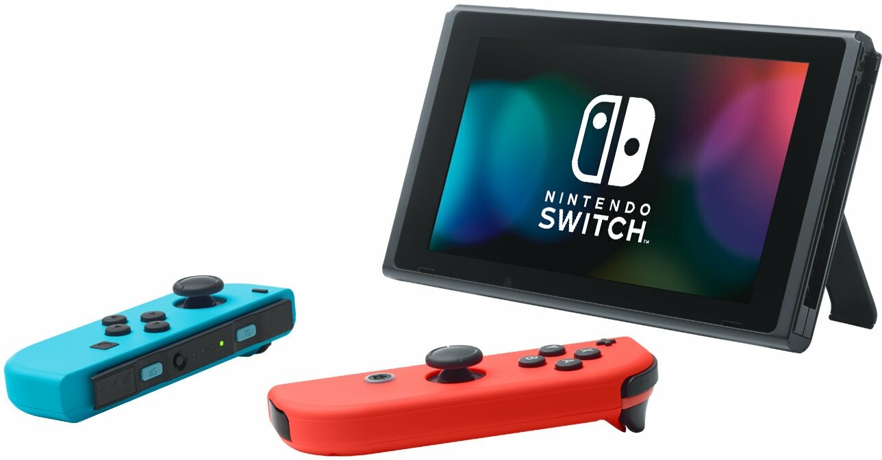 Игровая консоль Nintendo Switch (неоновый синий/неоновый красный)