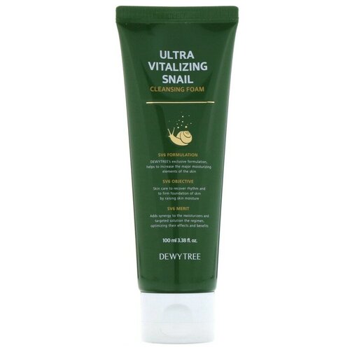 Dewytree пенка для умывания с экстрактом секрета улитки Ultra Vitalizing Snail Cleansing Foam, 100 мл, 135 г