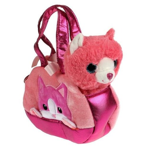 Мягкая игрушка Кошка в сумочке розовая без музыкального чипа Мой питомец мягкая игрушка энчентималс лисичка в сумочке мой питомец