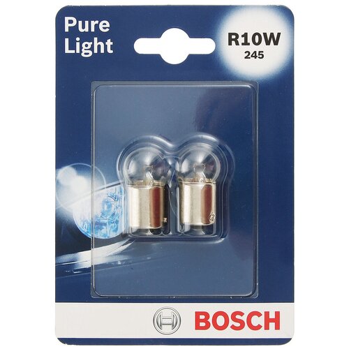 фото Лампа автомобильная накаливания bosch pure light 1987301059 12v 10w 2 шт.