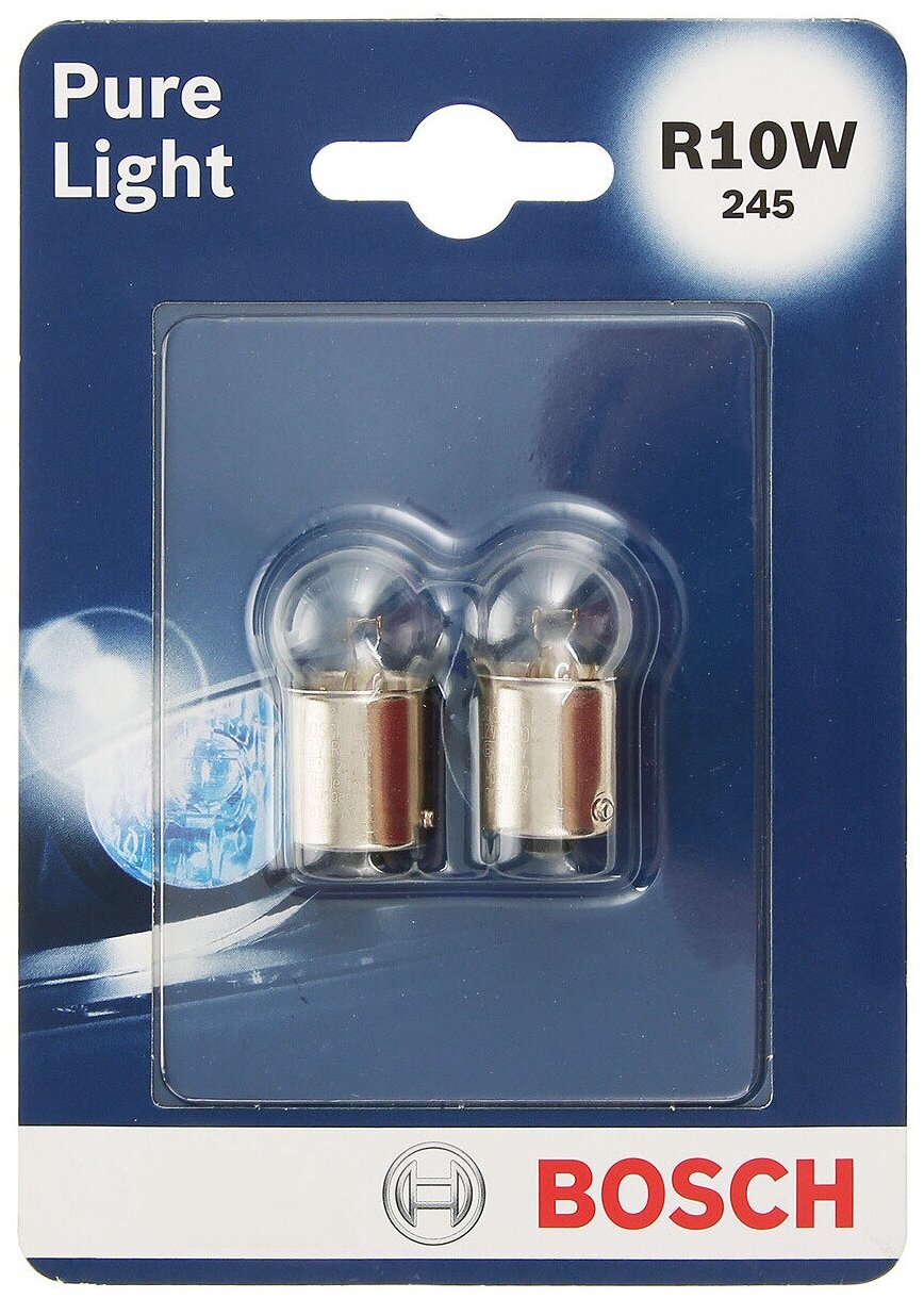 Лампа автомобильная накаливания BOSCH Pure Light 1987301059 12V 10W BA15s