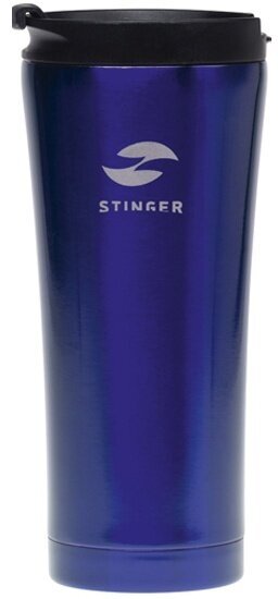 Термокружка Stinger , 0.45 л, синий глянцевый, 6.6х20 см