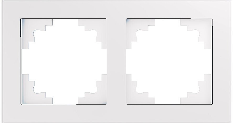 Рамка горизонтальная 2-местная, серия Катрин, GFR00-7002-01, белый - фотография № 3