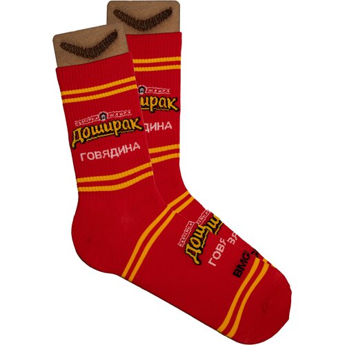 Носки BOOOMERANGS, размер 34-39, красный носки booomerangs размер 34 39 белый красный
