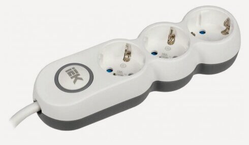 Изображение товара Удлинитель Iek 3х3м с заземл. 16А 250В У03В UNO 2P+PE 3х1.5кв. мм, WYP53-16-03-03-ZK