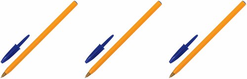 Ручка шариковая BIC Orange синий 0,3мм Франция-3ШТ