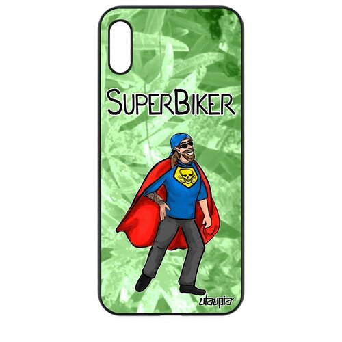 фото Чехол для телефонов honor 8a, "супербайкер" супергерой юмор utaupia