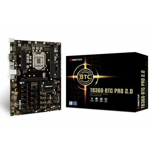 Материнская плата BIOSTAR TB360-BTC Pro 2.0 (LGA 1151, ATX) материнская плата biostar tb360 btc pro 2 0