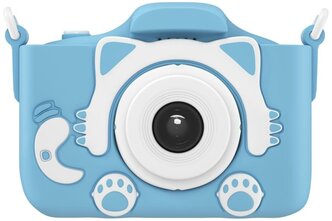 Детский цифровой фотоаппарат "Kitty" с фотоэффектами голубой