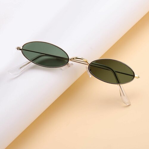Овальные солнцезащитные очки, имиджевые очки с защитой от солнца, зеленые