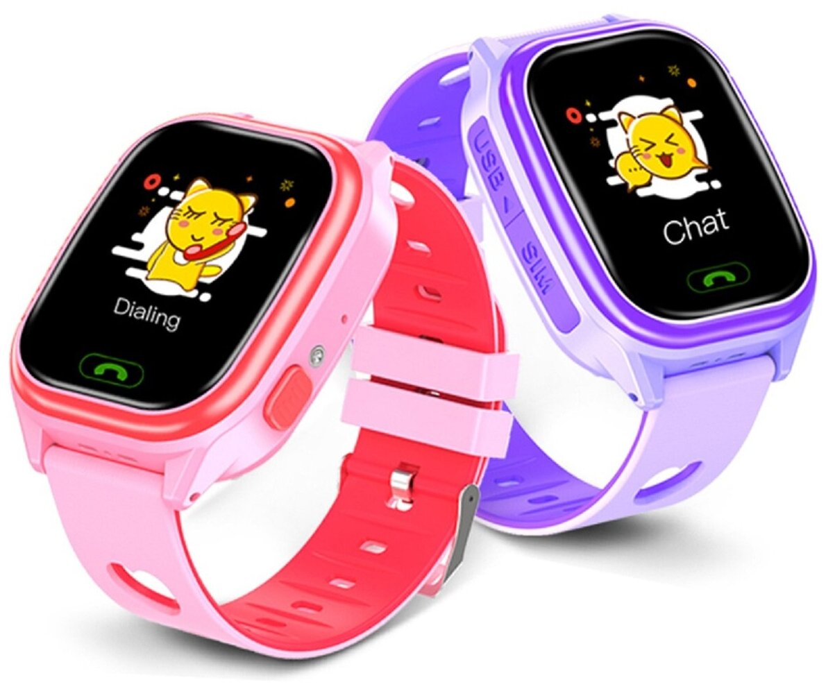 Детские умные смарт-часы Smart Baby Watch Y85 2G, с поддержкой Wi-Fi и GPS, SIM card (Розовый)