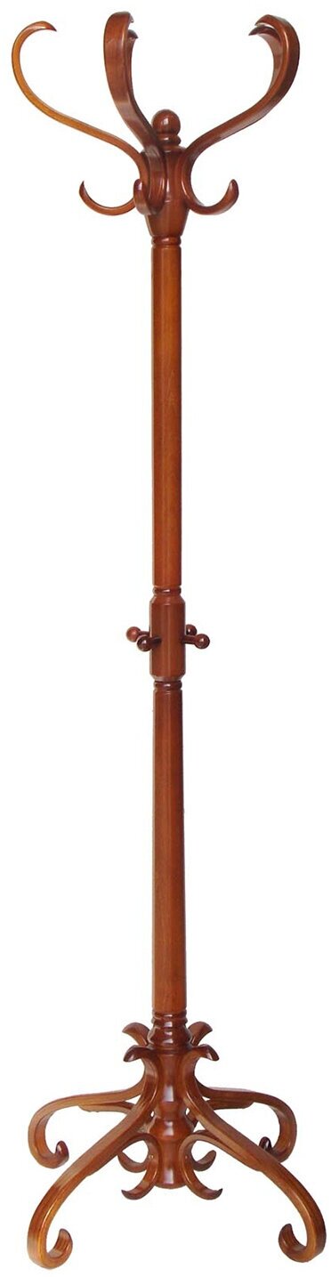 Вешалка напольная IFERS для верхней одежды деревянная В 2Н цвет средне-коричневый — фото 1