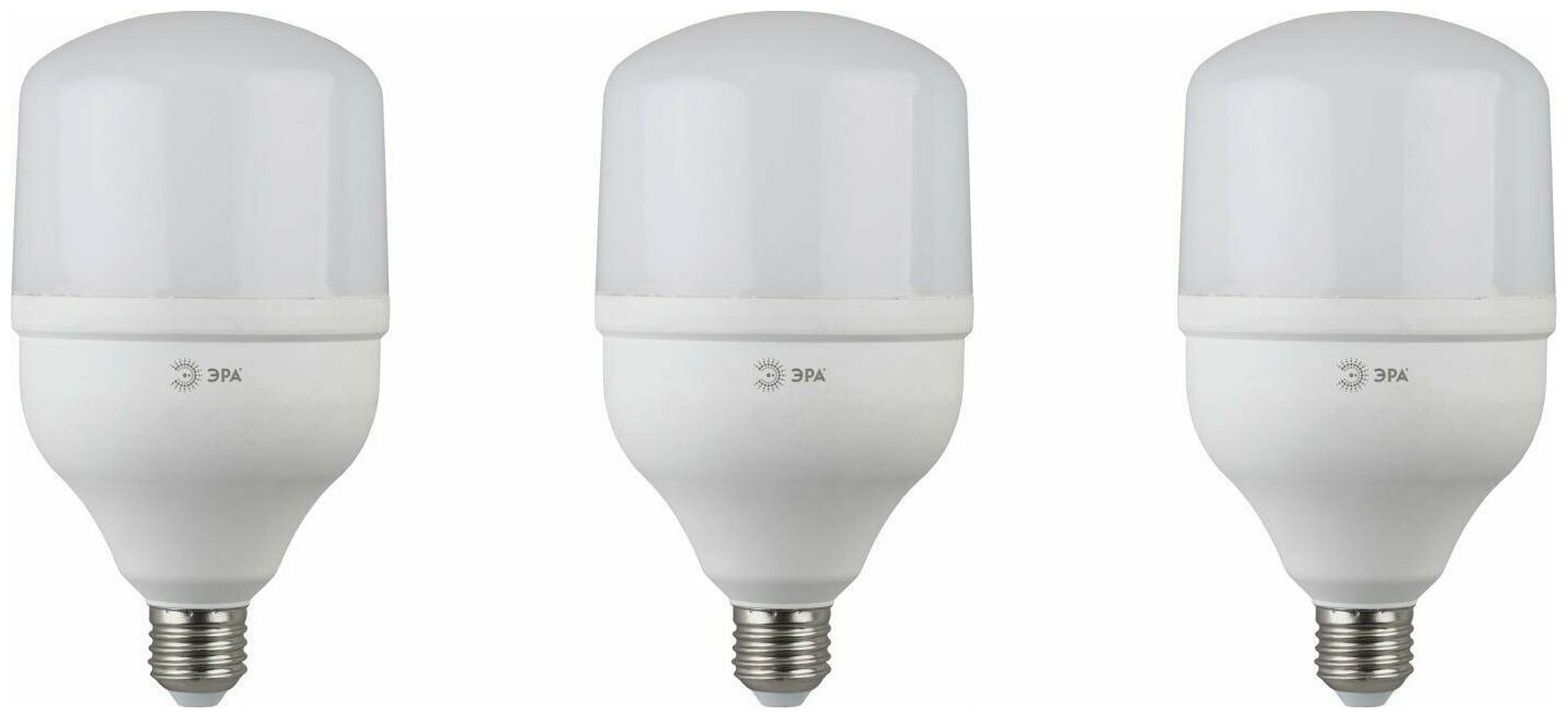Светодиодная лампа ЭРА Power 30W эквивалент 240W 4000K 2400Лм E27 колокол (комплект из 3 шт)