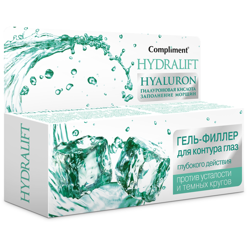 Compliment Гель-филлер для контура глаз Compliment Hydralift Hyaluron, 25 мл, 35 г compliment гель филлер для контура глаз compliment hydralift hyaluron 25 мл