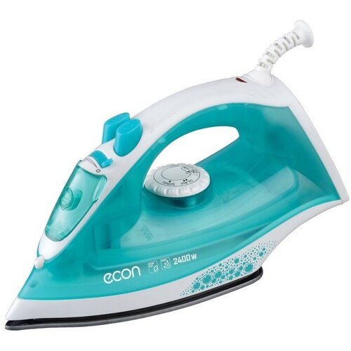 Утюг econ ECO-BI2401 2400 Вт керамическая подошва 140 мл бирюзовый с белым 234700₽