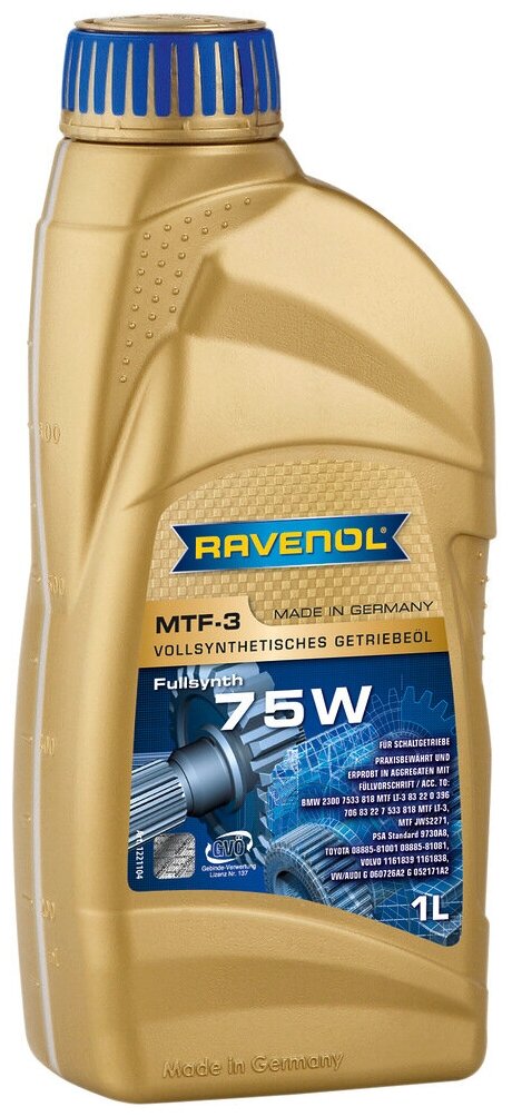 Масло трансмиссионное RAVENOL MTF-3 75W