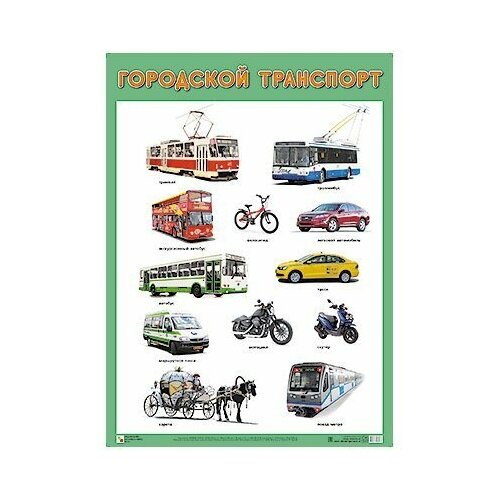Плакат 978-5-43151-675-7 Городской транспорт