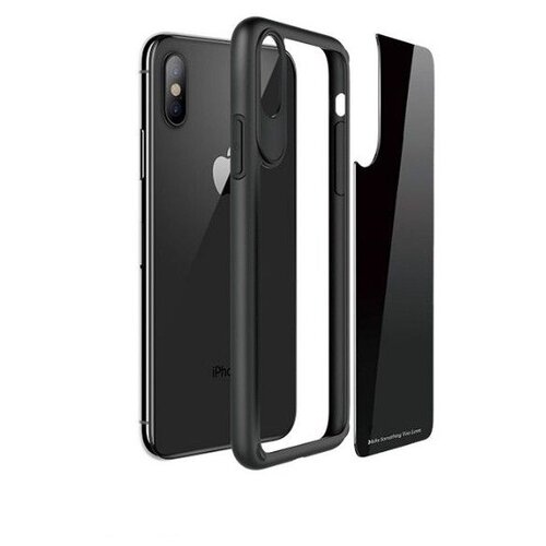 фото Чехол-накладка для iphone x\xs hoco zero point tpu черная + стекло