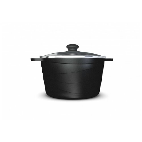 Кастрюля алюминий литой АП 4Л СТКР каменная черный гранит нева 5005₽