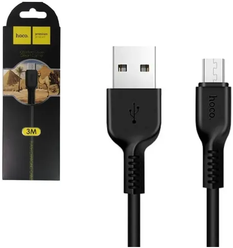 Micro Usb кабель 3-метра Hoco x20 "Кабель микро на 3 метра черный" 3-метра микро usb кабель