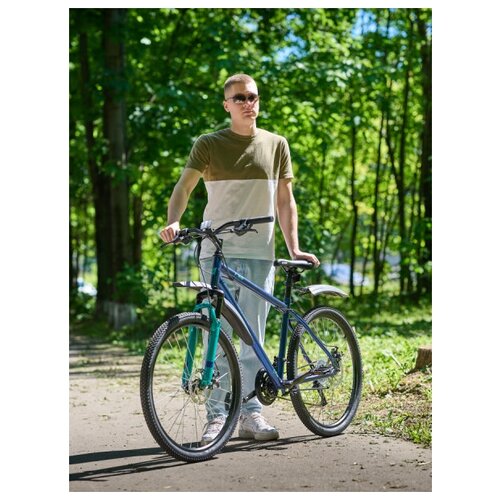 Велосипед горный с колесами 26 ACID F 300 D темно-синийбирюзовый 21 скорость рама 19 2022 год 2198300₽