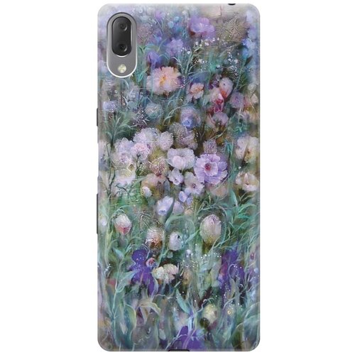 фото Re:paчехол - накладка artcolor для sony xperia l3 с принтом "сиреневое поле"