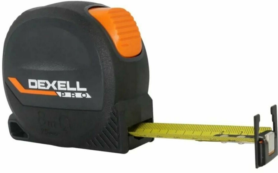 фото Рулетка Dexell Pro L2 8 м x 25 мм, магнитный наконечник, автоблокировка, двусторннняя шкала