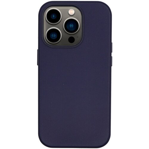 Чехол-накладка для iPhone 14 Pro, экокожа, магнитный (MagSafe), синий