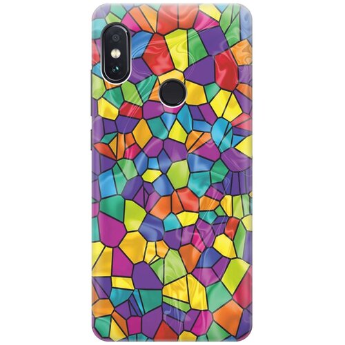 фото Gosso ультратонкий силиконовый чехол-накладка для xiaomi redmi note 5 с принтом "яркая мозаика"