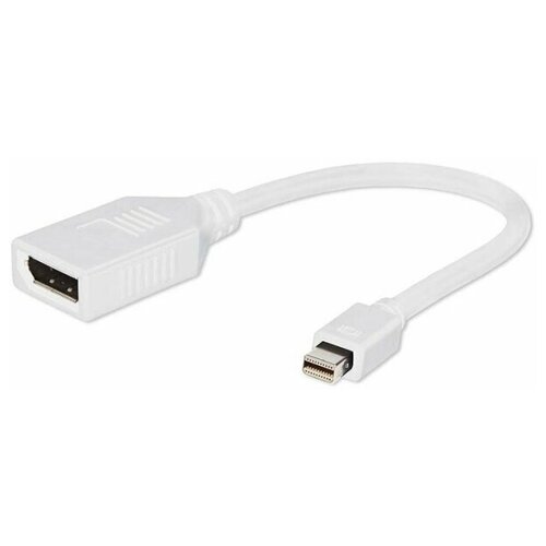 Переходник miniDisplayPort - DisplayPort Cablexpert A-mDPM-DPF-001-W 20M/20F длина 16см белый переходник minidisplayport displayport gembird a mdpm dpf 001 вилка розетка displayport v 1 длина 0 16 метра белый