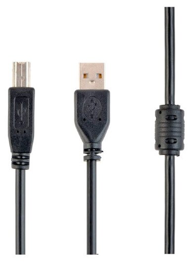 Кабель Gembird USB A-USB B, M-M 1,8м Black (CCF-USB2-AMBM-6) - фото №1