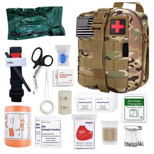 Тактическая армейская аптечка MyPads с набором первой медицинской помощи, для военных, мобилизованных , непромокаемая. Хаки