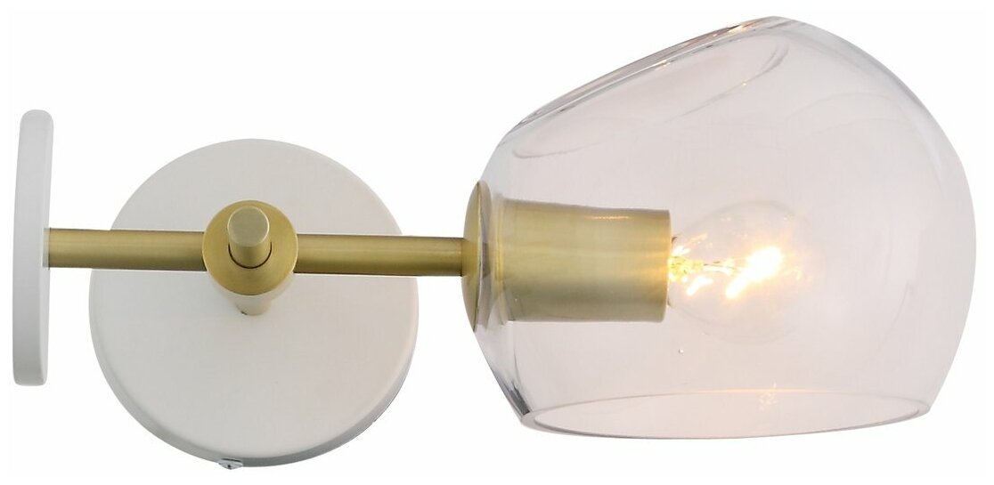 Настенный светильник ST Luce Calmare SL434.201.01, E14, 40 Вт, кол-во ламп: 1 шт, цвет арматуры: латунный, цвет плафона: бесцветный