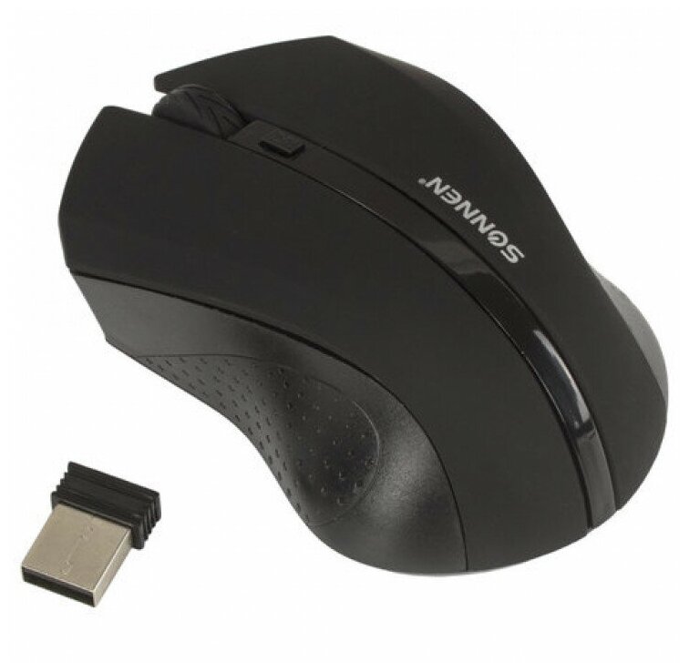 Мышь беспроводная SONNEN WM-250R USB 1600 dpi 3 кнопки 1 колесо-кнопка оптическая красная 512643