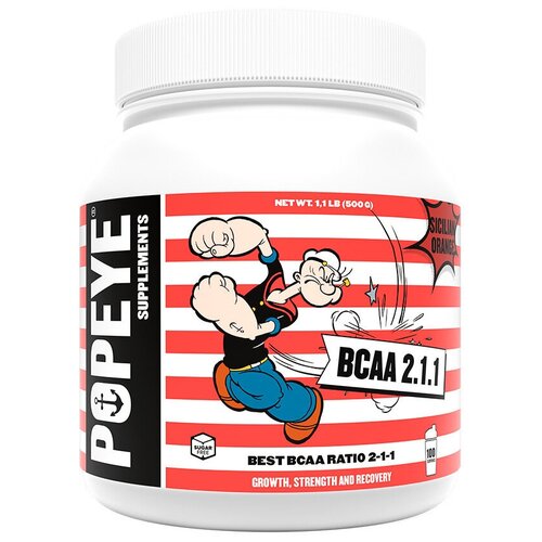 popeye bcaa 2 1 1 250g вишневый лимонад POPEYE BCAA 2:1:1 500g (Сицилийский апельсин)