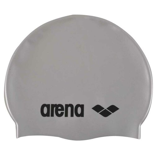 Шапочка для плавания arena Classic Silicone Jr 91670, silver/black