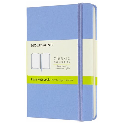 Блокнот Moleskine CLASSIC QP012B42 Pocket 90x140мм 192стр. нелинованный твердая обложка голубая гортензия