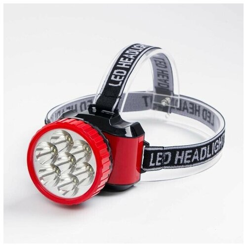 фото Фонарь налобный аккумуляторный, 9 х 7 см, в ассортименте, 1 шт. sweet home