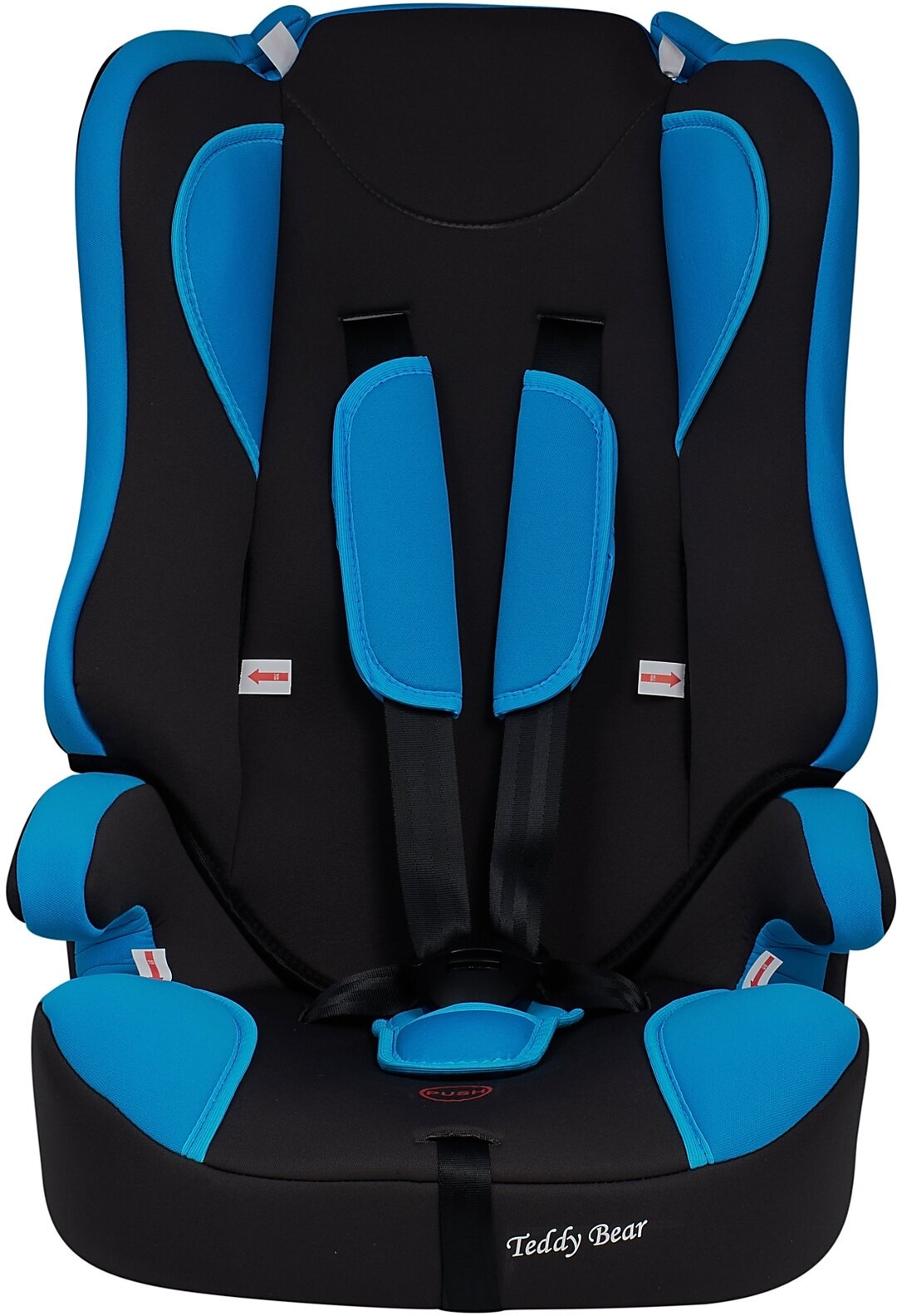 Автокресло группа 1/2/3 9-36 кг Teddy Bear без вкладыша 513 RF BLUE + BLACK