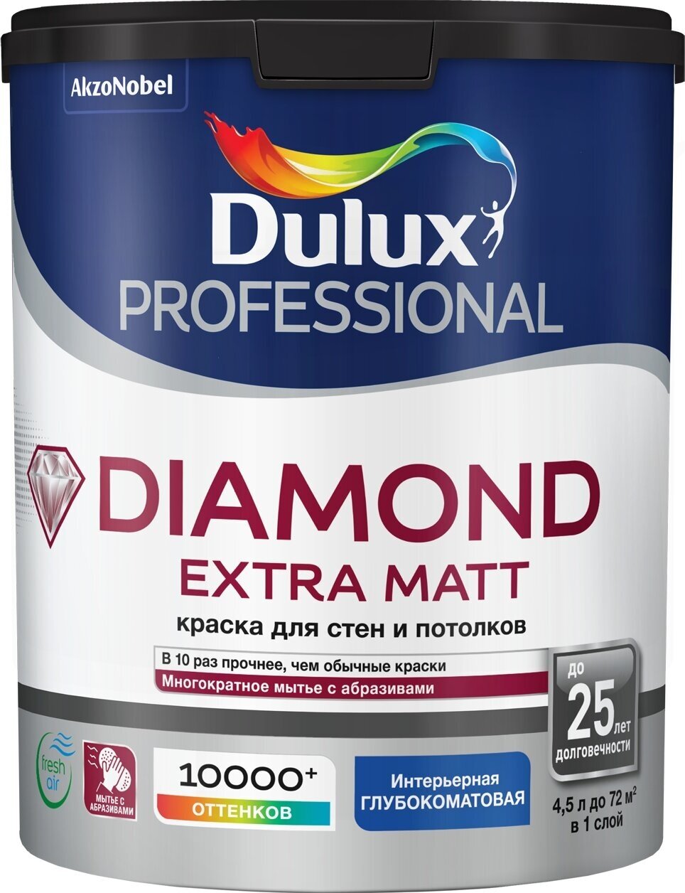 Краска интерьерная DULUX DIAMOND EM 4.5 л