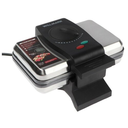 Вафельница электрическая WILLMARK WM-105V 1000 Вт венские антипригарное покрытие чёрная 445600₽